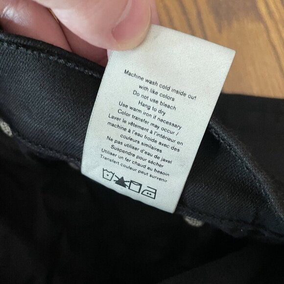 Rag & Bone Women SZ 26 Black Dark Wash Ankle Skinny Raw Hem Denim Jeans - Picture 13 of 13